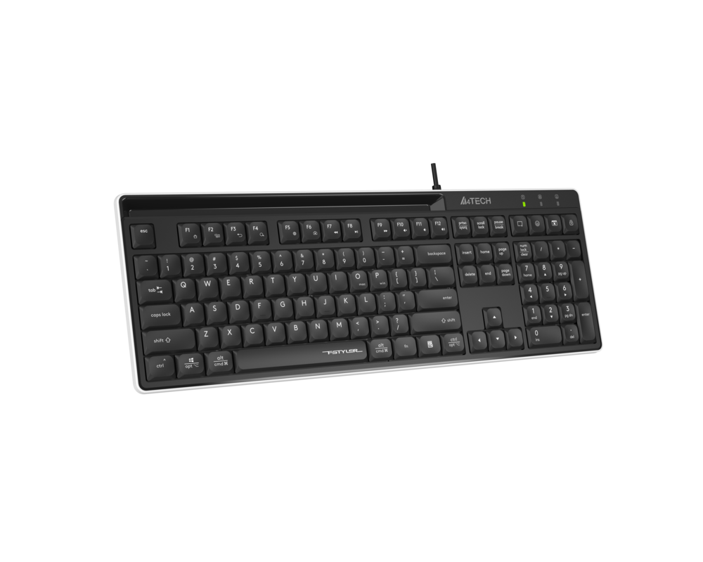 Клавиатура A4tech Fstyler FX72 Жична клавиатура, ниско профилна, ножична технология, кирилизирана, черна 2