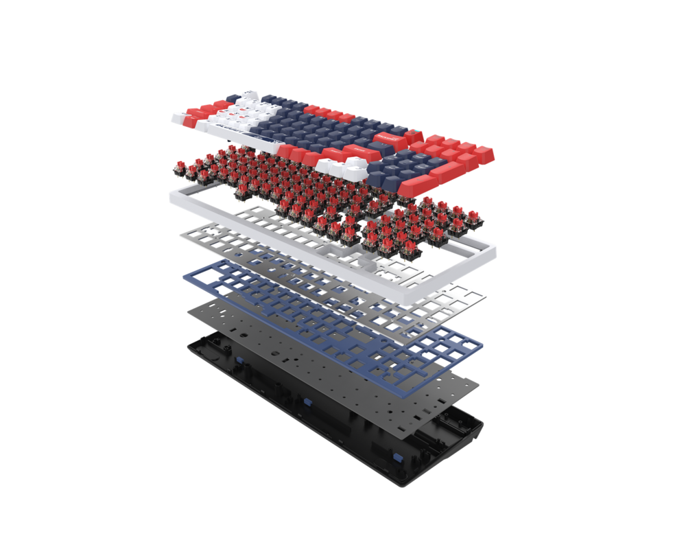 Клавиатура А4tech Геймърска механична клавиатура Bloody Sports Navy S98 BLMS RGB Backlit red switch , USB 4