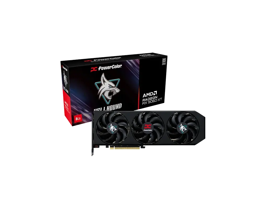 Видеокарта PowerColor RADEON RX 9060 XT Hellhound OC 8GB GDDR6 5