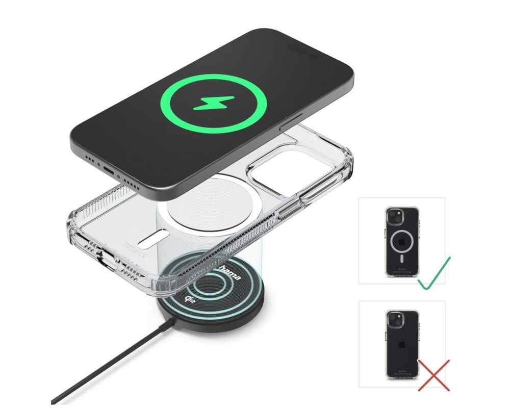 Зарядно HAMA Безжично  Qi2, 15 W, черно, за Apple 18