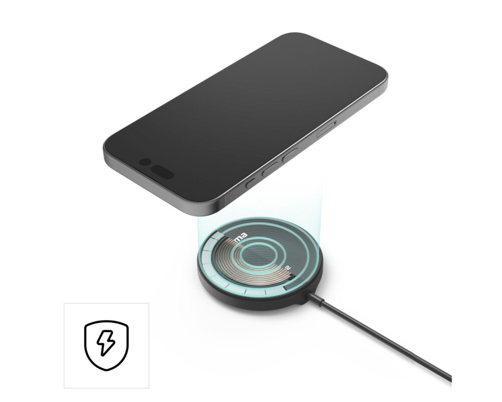 Зарядно HAMA Безжично  Qi2, 15 W, черно, за Apple 20