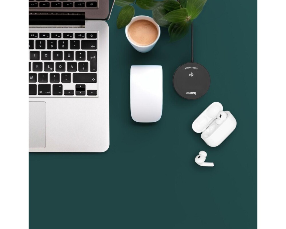 Зарядно HAMA Безжично  Qi2, 15 W, черно, за Apple 9