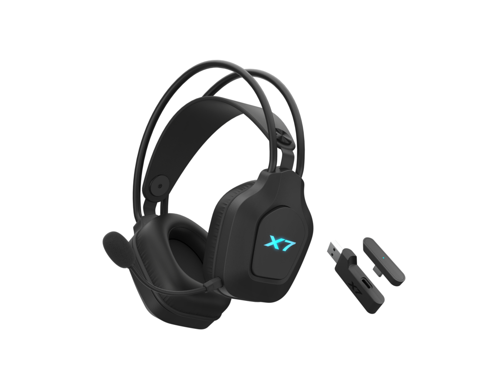 Слушалки A4tech X7 Геймърски безжични слушалки XR-200, Bluetooth, RGB, черни 2