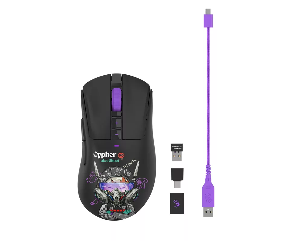 Мишка A4tech Bloody R73 Pro Cypher Ghost Геймърска безжична оптична 3