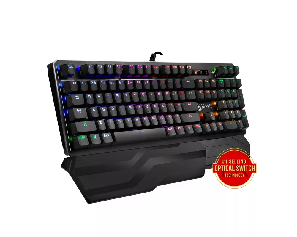 Клавиатура A4tech Bloody B975 Геймърска механична клавиатура, Brown switch 2
