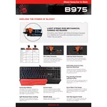 Клавиатура A4tech Bloody B975 Геймърска механична клавиатура, Brown switch 6