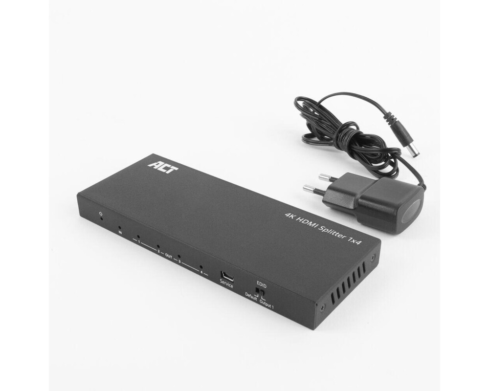 Кабел ACT HDMI Сплитер AC7832 4К HDMI сплитер, 1 вход.4 HDMI изхода 9