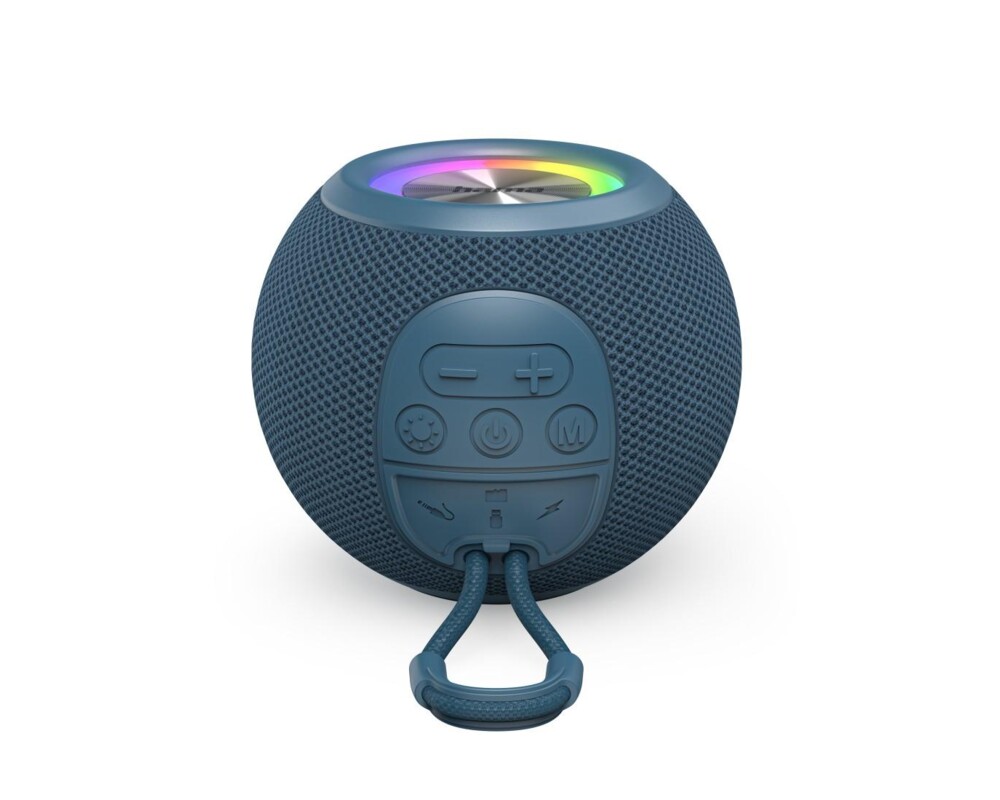 Тонколони HAMA Блутут колонка "Ball Shape Speaker", 5 светлинни режима, 5W, синя 3