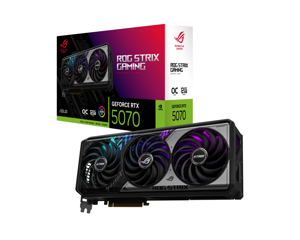 Видеокарта ASUS ROG Strix RTX 5070 OC 12GB GDDR7 9