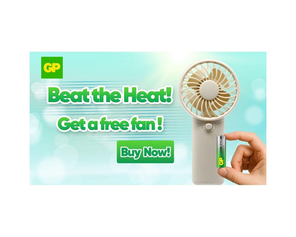 Вентилатор GP SUMMER PACK Алкални батерии ULTRA AA x 12 бр. + ULTRA AAA x 12 бр. + Fan/ Вентилатор/ GP BATTERIES 4