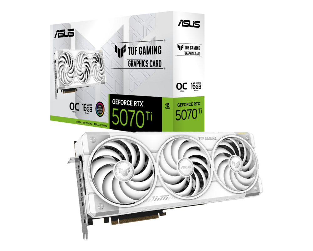 Видеокарта ASUS TUF Gaming GeForce RTX 5070 Ti White Edition 16