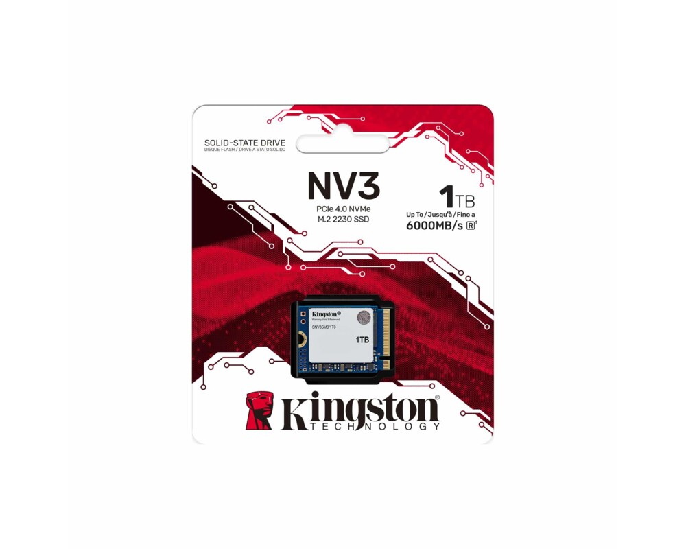 SSD KINGSTON 1000GB NV3 M.2 2230 PCIe 4.0 NVMe SSD 3