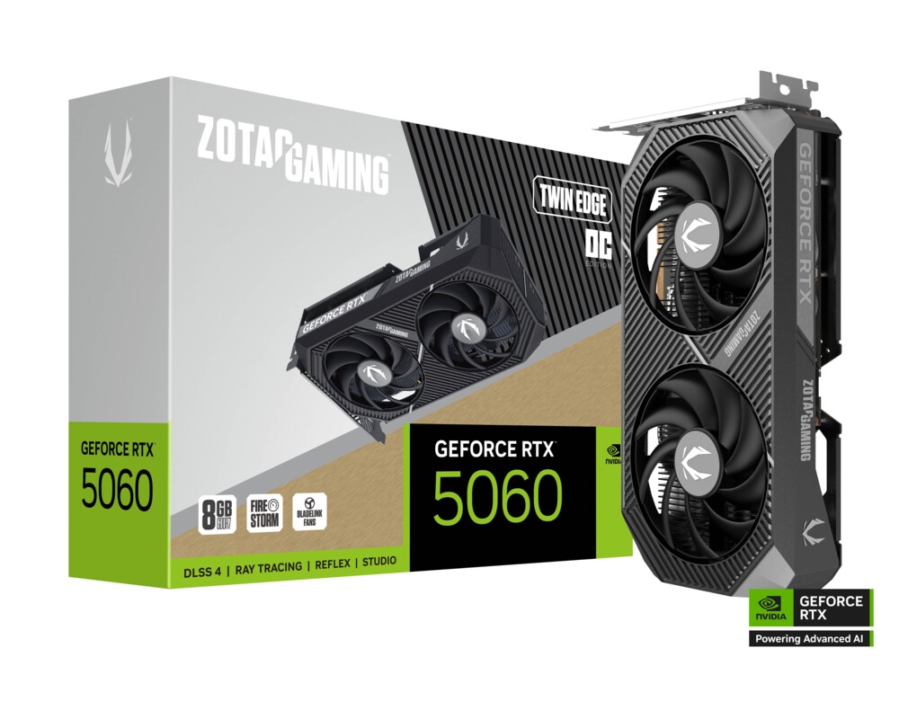 Видеокарта ZOTAC GAMING RTX 5060 Twin Edge OC 8GB GDDR7 6
