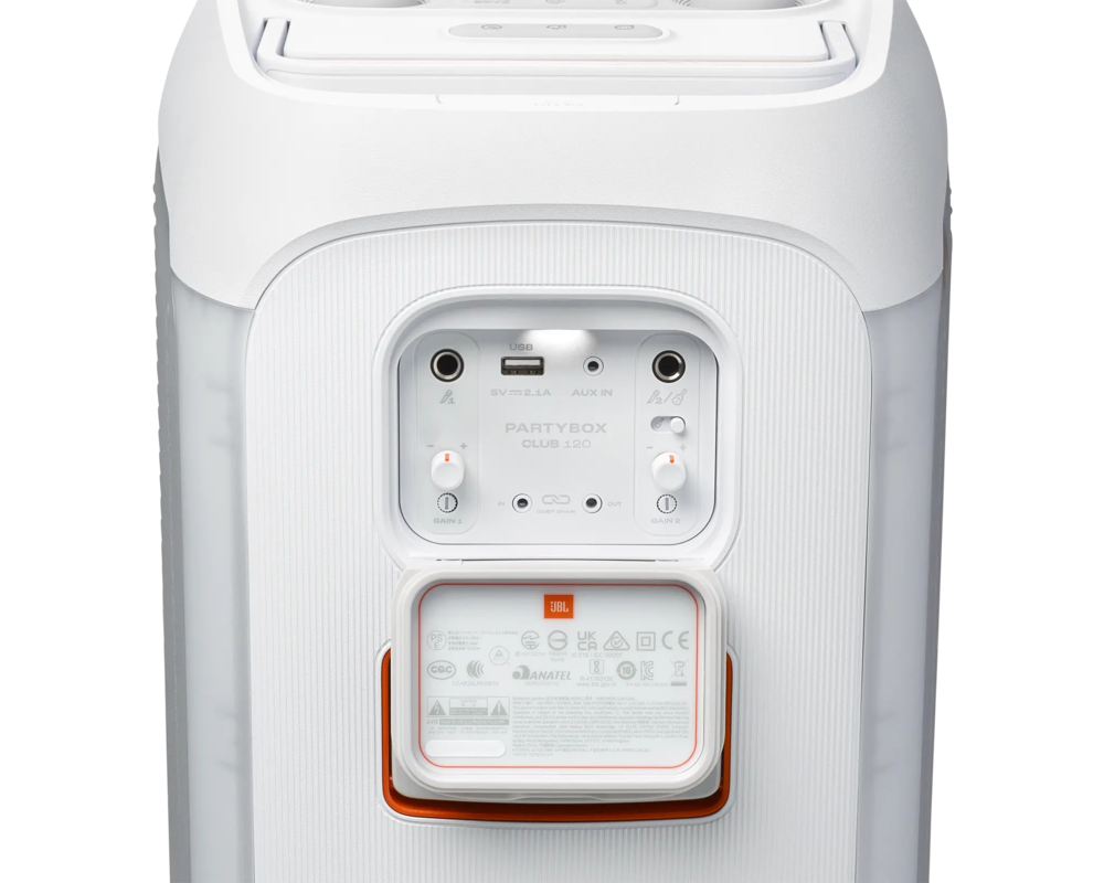 Тонколони Блутут колона JBL PartyBox Club 120, 160W - Бяла 7
