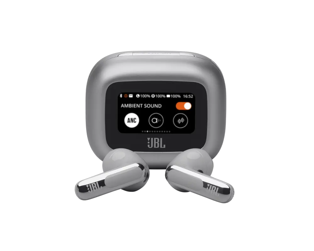 Слушалки Блутут слушалки-тапи JBL Live Flex 3 - Сребрист