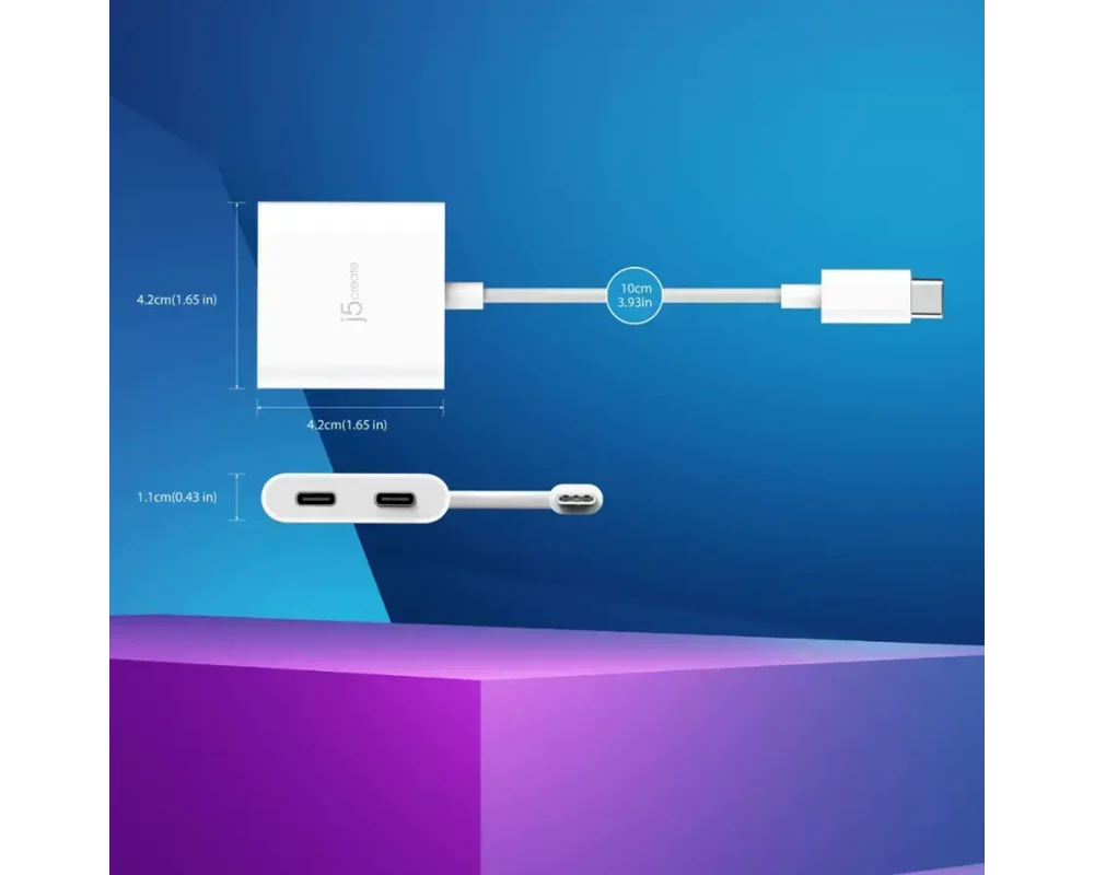 Адаптери j5create USB-C® към Dual USB-C Адаптер 4