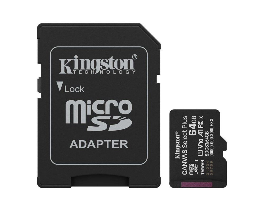 Флаш карта KINGSTON 64GB microSDXC Canvas Select Plus Gen3 100MB 3
