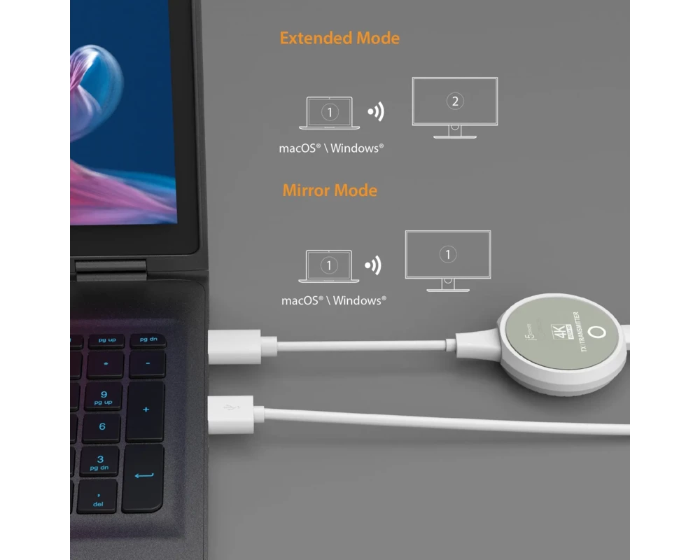 Мултимедиен плеър j5 create 4K JVAW575 - безжичен HDMI удължител 8