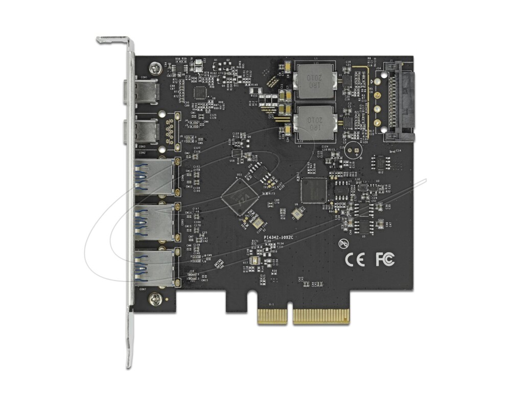 Мрежова карта Delock PCI Express x4 Card to 2 x USB Type-C™ + 3 x USB Type-A - SuperSpeed USB 10 Gbps 3