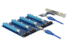  RAID Delock Riser Card PCI Express x1 > 4 x PCIe x16 with 60 cm USB cable 836039 DELOCK-41427 на топ цена - PIC.bg