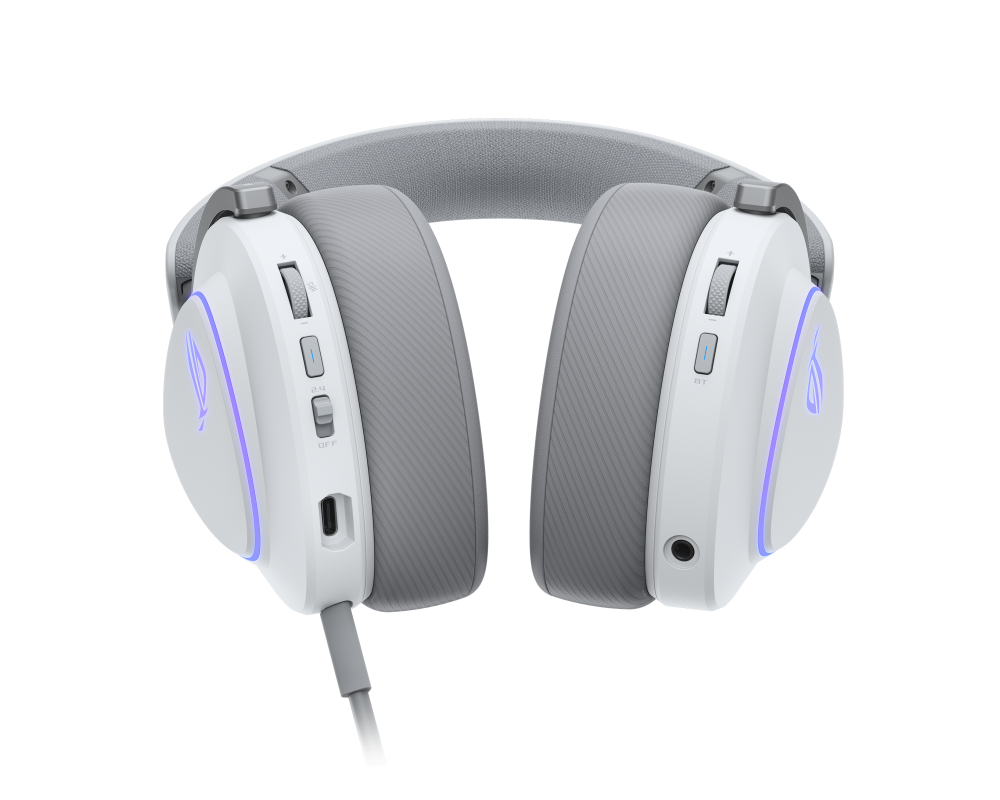 Слушалки Геймърски безжични слушалки ASUS ROG Delta II White - USB-C, Aura Sync RGB 4