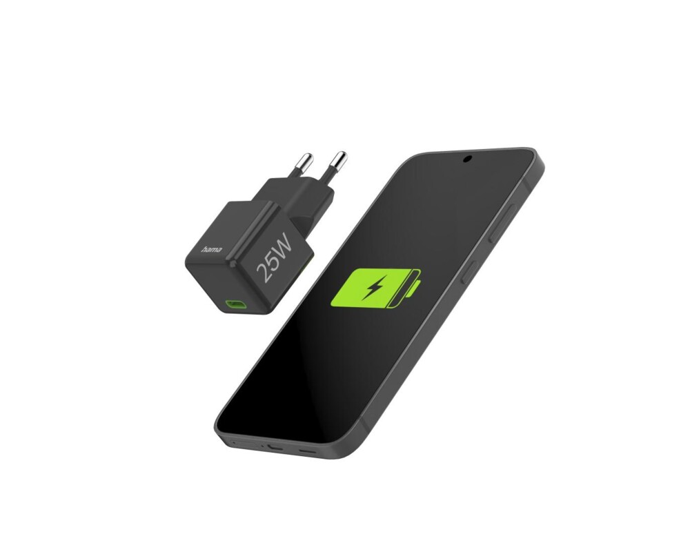 Зарядно HAMA Бързо мини  220V, USB-C, PD/Qualcomm, 25 W, черен 7
