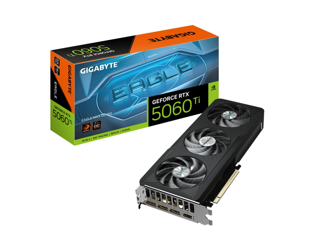 Видеокарта GIGABYTE RTX 5060 TI EAGLE MAX OC 16GB GDDR7 17