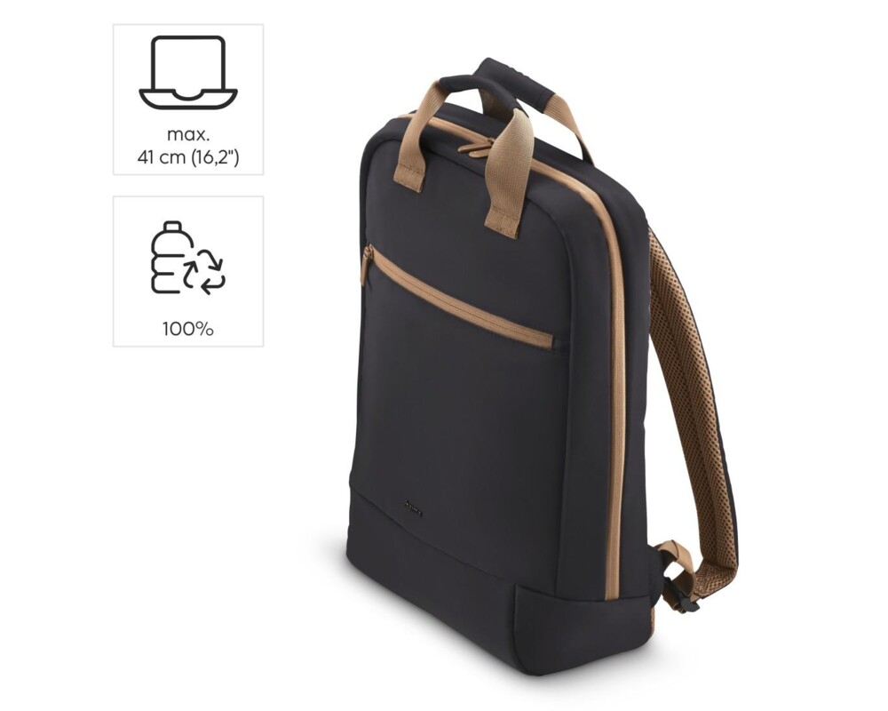 Чанта HAMA Раница за лаптоп "Ultra Lightweight", до 41 см (16,2"), черно с кафяво 13