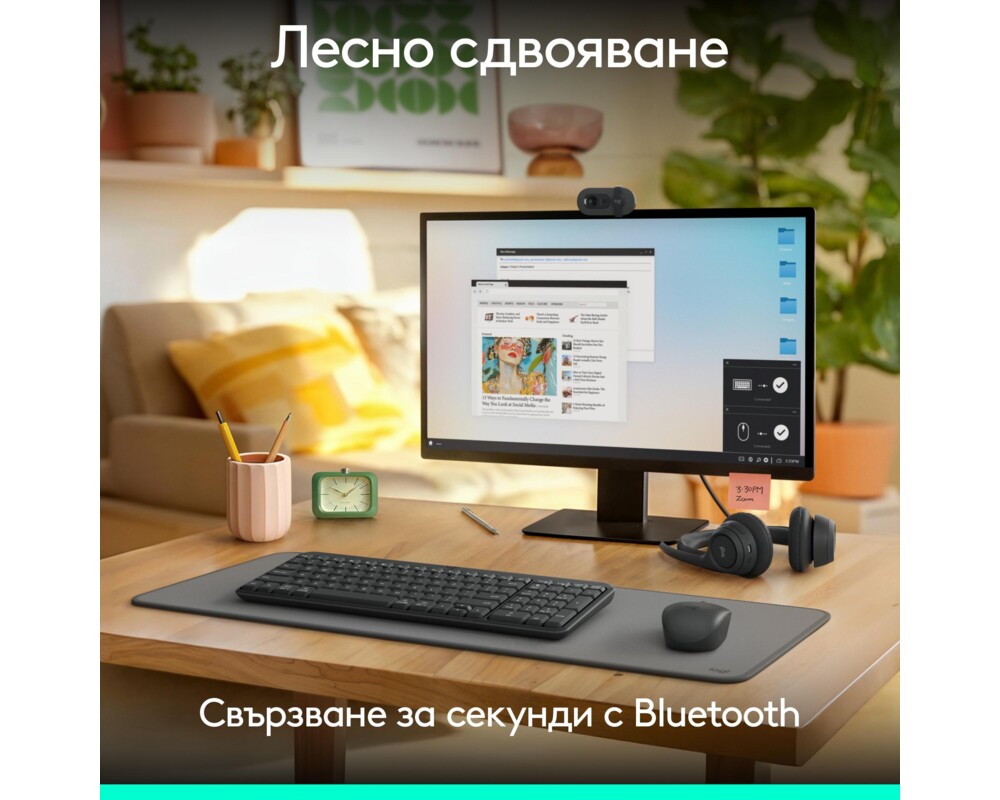 Клавиатура Безжична клавиатура Logitech K250 Graphite - Кирилизирана 2