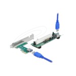 <span>Кабел</span> Delock Riser card PCI Express Card x 1 към 1 x PCI 32 Bit Slot с кабел 60 cm <span class='catalog-num-in-name'>DELOCK-90065</span> - 