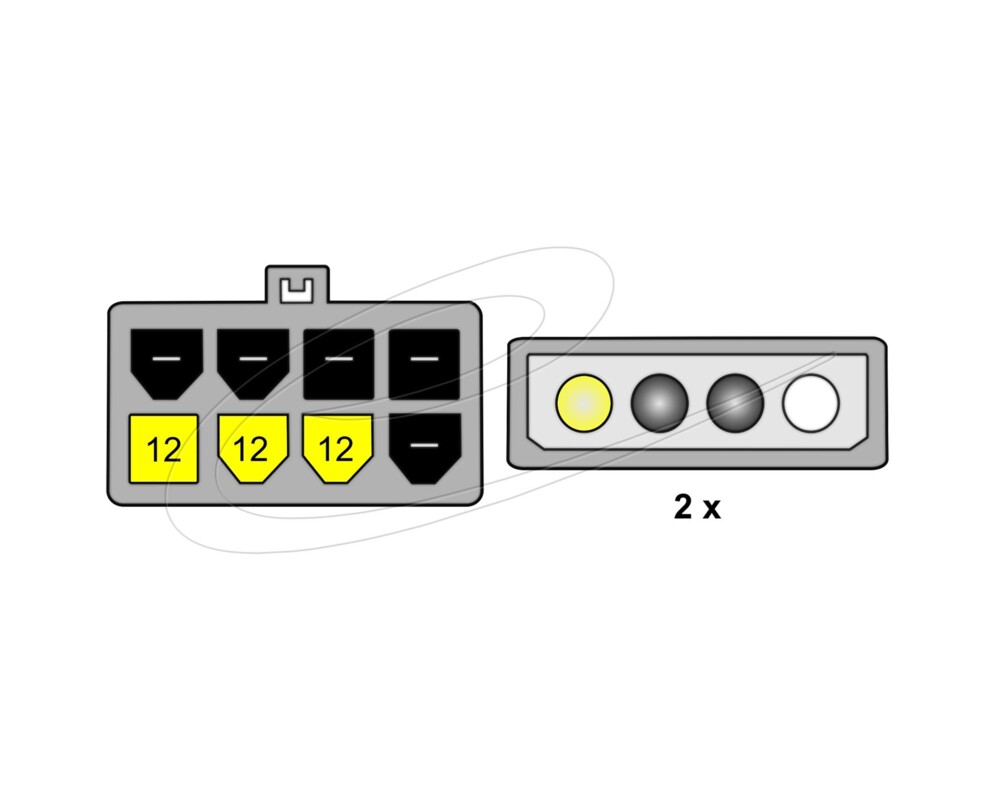 Кабел Delock Кабел PCI Express захранване 8 pin към 2 x 5¼“ за видео-карти, 12V, 15 см, 82397 2