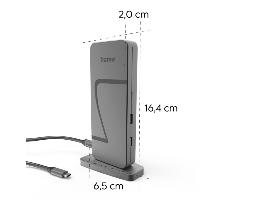 Докинг станция HAMA Докинг станция "Connect2Office Speed", USB4, USB-C, PD, 40 Gbit/s, 10 порта 10