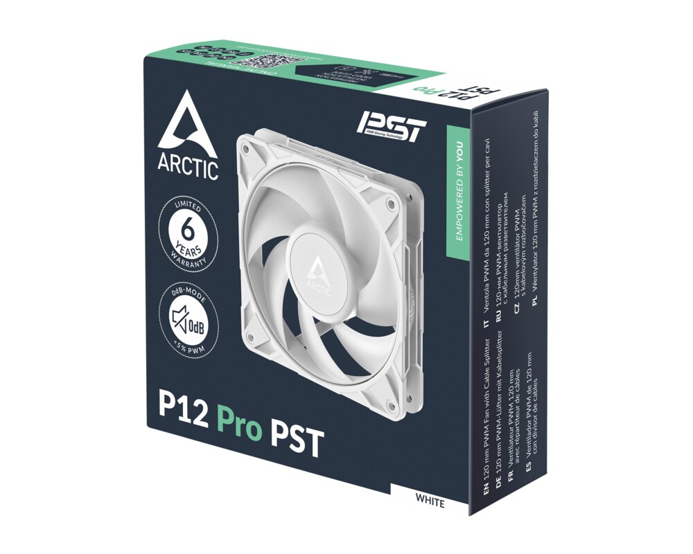 Вентилатор ARCTIC P12 Pro PST White - 120mm PWM 6