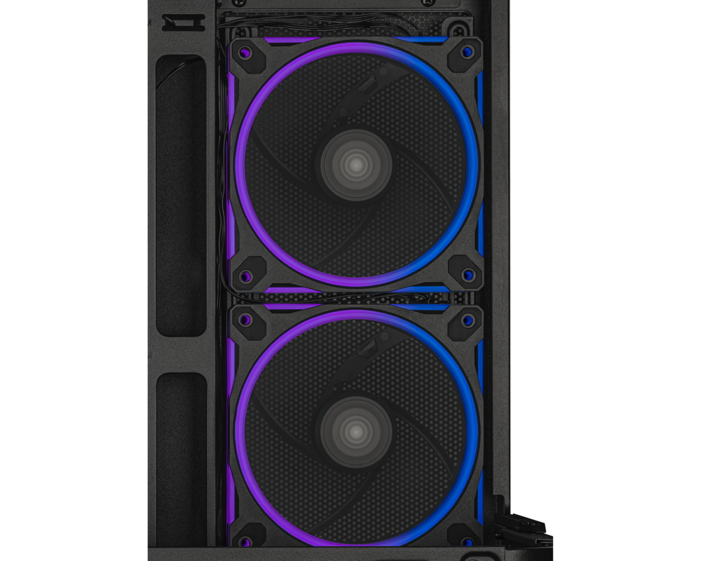Кутия ASUS Prime AP202 ARGB mATX + 3 ARGB Вентилатора - Black 14