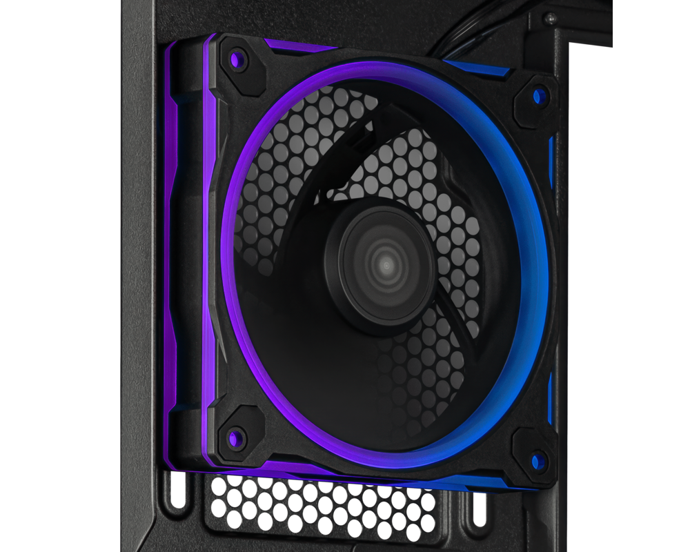Кутия ASUS Prime AP202 ARGB mATX + 3 ARGB Вентилатора - Black 15