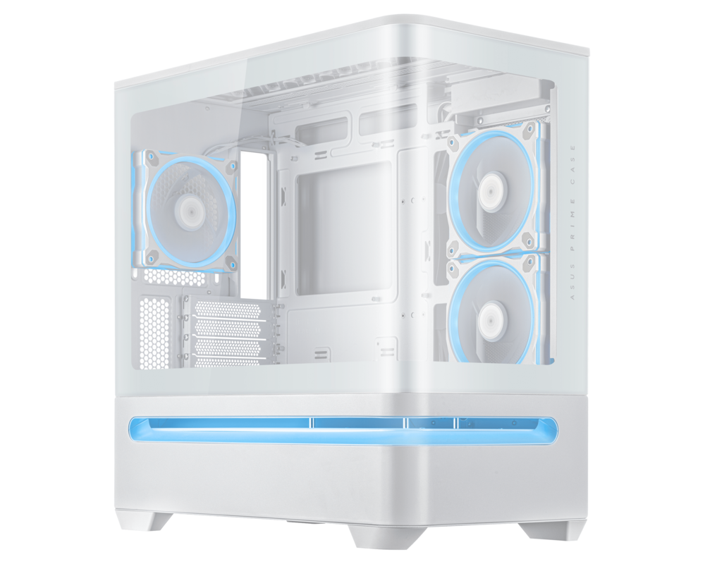 Кутия ASUS Prime AP202 ARGB mATX + 3 ARGB Вентилатора - White 2