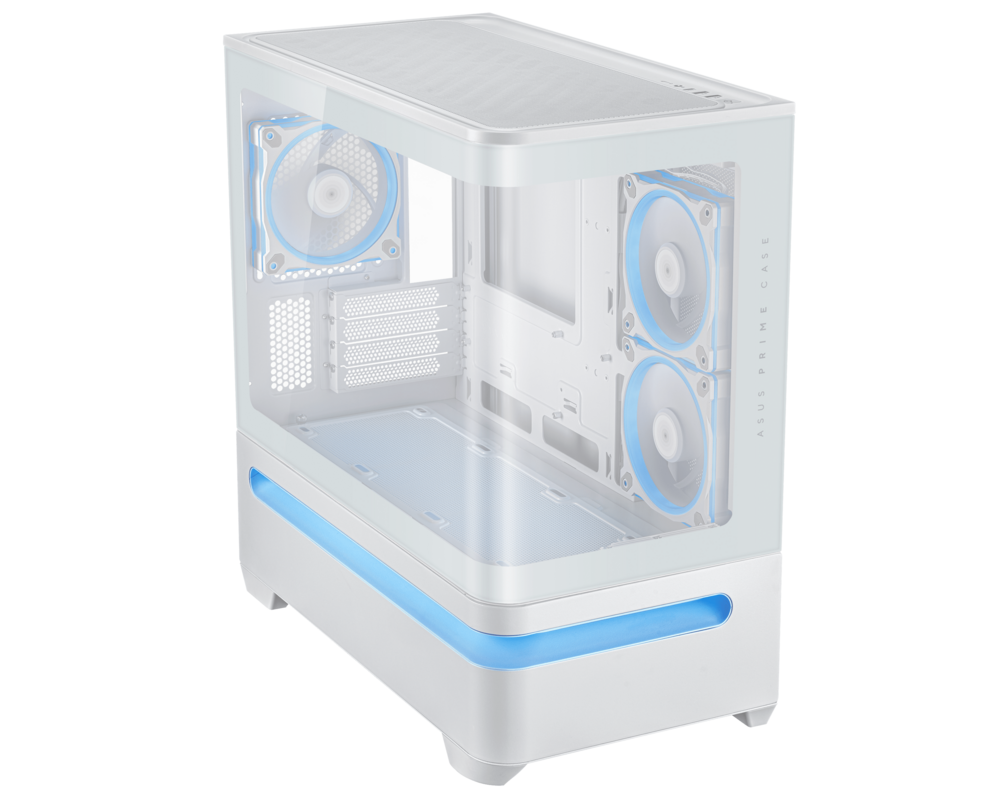 Кутия ASUS Prime AP202 ARGB mATX + 3 ARGB Вентилатора - White 3
