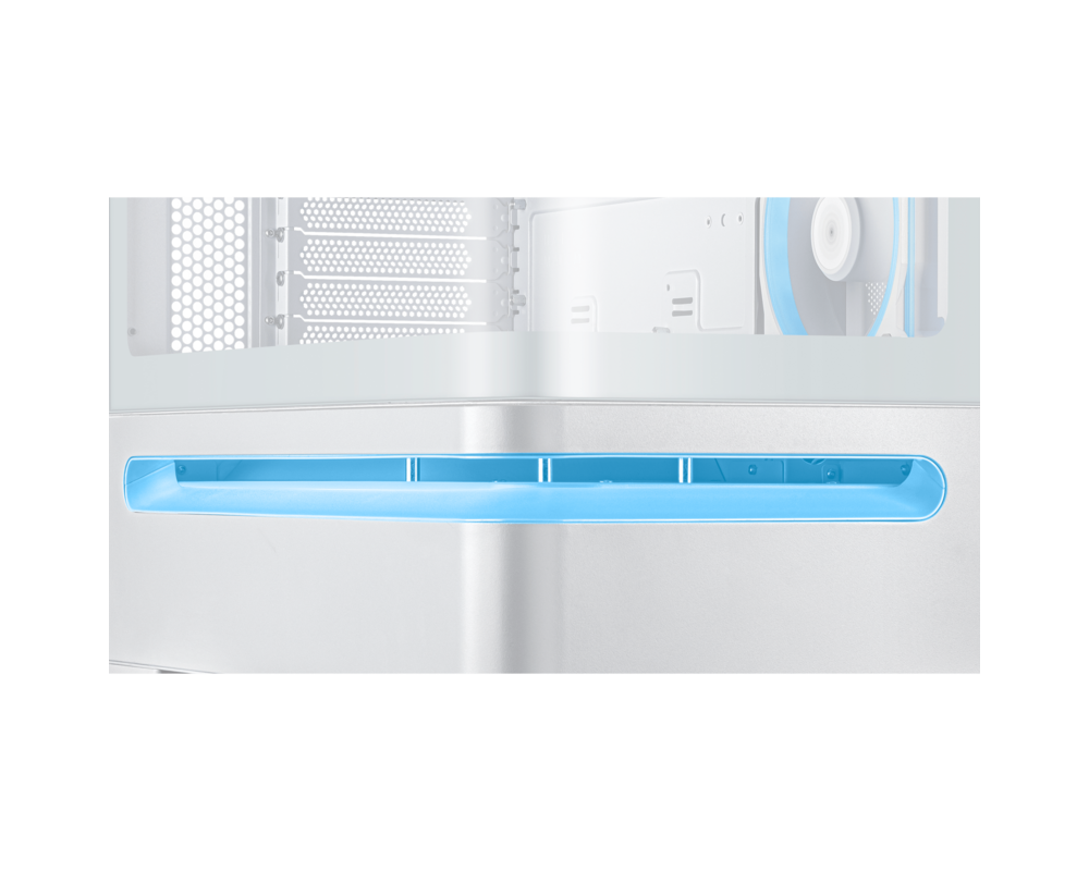 Кутия ASUS Prime AP202 ARGB mATX + 3 ARGB Вентилатора - White 9