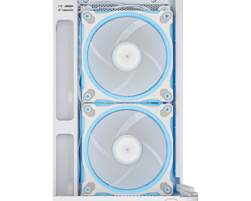 Кутия ASUS Prime AP202 ARGB mATX + 3 ARGB Вентилатора - White 13
