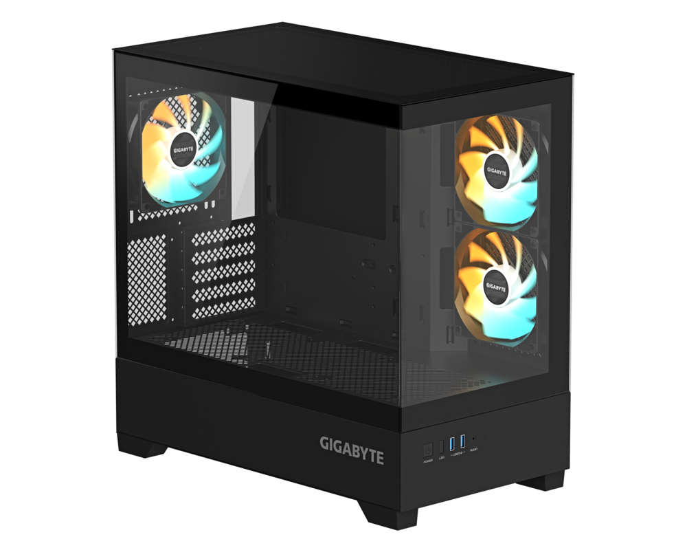 Кутия GIGABYTE C201 PANORAMIC + 3 ARGB Вентилатора 2