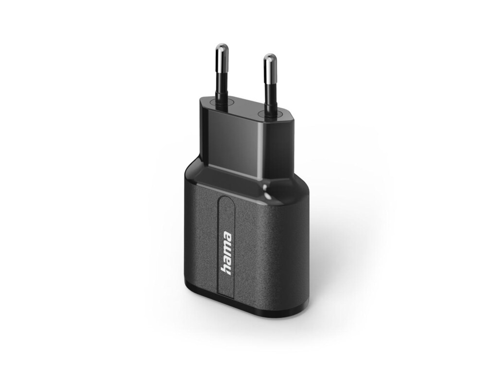 Зарядно  HAMA 220V, 2 x USB-A, 12W, Черен 5