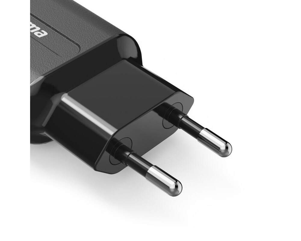 Зарядно  HAMA 220V, 2 x USB-A, 12W, Черен 6