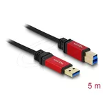 Кабел Delock USB-A 3.0 5Gbps мъжко - USB-B 5Gbps мъжко, 5 м, Premium, Черен 2