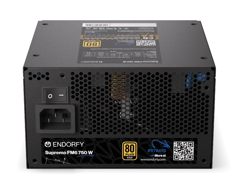 Захранване Endorfy Supremo FM6 750W 80+ Gold, PCIe 5.1 - Fully Modular 8