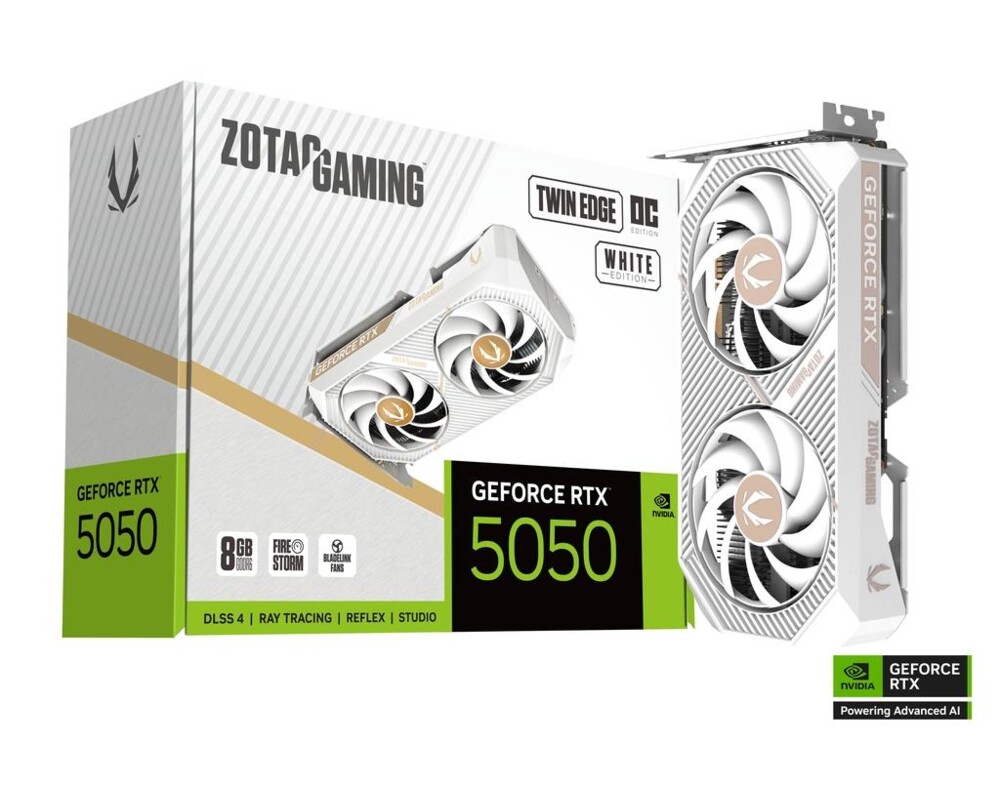 Видеокарта ZOTAC GAMING RTX 5050 Twin Edge White Edition OC 8GB GDDR6 6