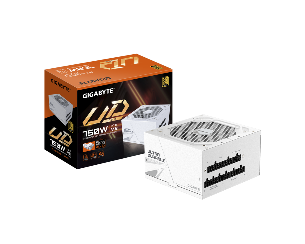 Захранване Gigabyte UD750GM PG5 ICE 750W, 80+ Gold PCIe 5.1 7