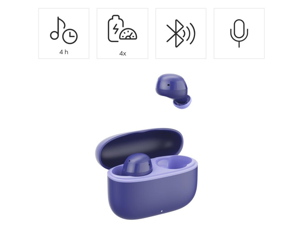 Слушалки HAMA Блутут слушалки "Freedom Buddy II", True Wireless, Лилав 10