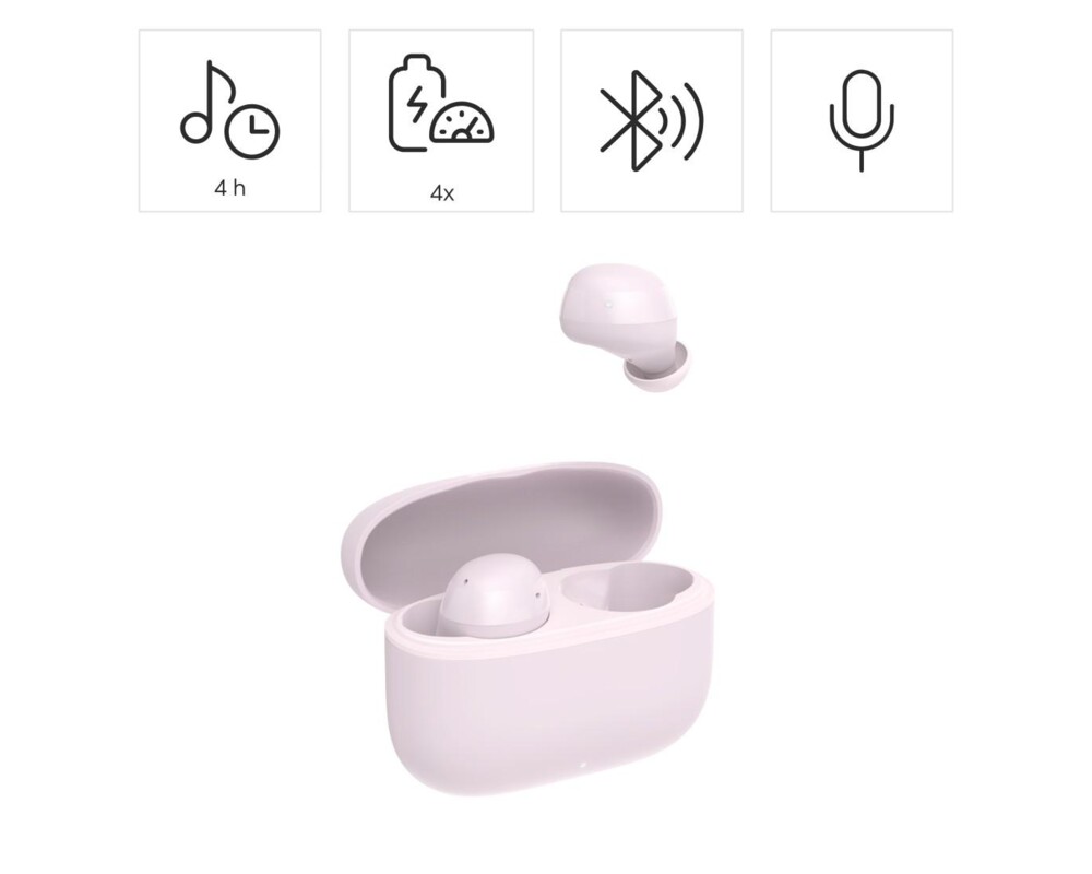 Слушалки HAMA Блутут слушалки "Freedom Buddy II", True Wireless, Розов 10