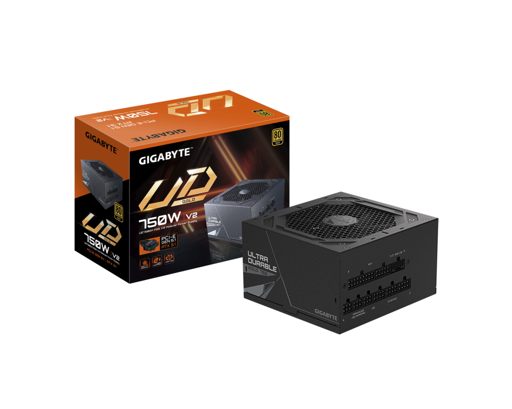 Захранване Gigabyte UD750GM PG5 V2 , 750W, 80+ GOLD, PCIe 5.1 7