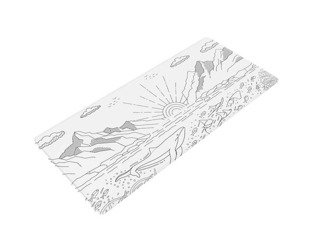 Пад за мишка Геймърски Dark Project - Nostra White XL 2